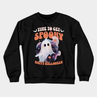 Time to get Spooky - Halloween sheet ghost Crewneck Sweatshirt